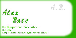 alex mate business card