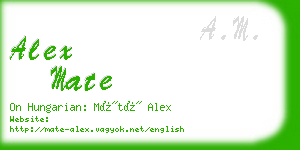 alex mate business card